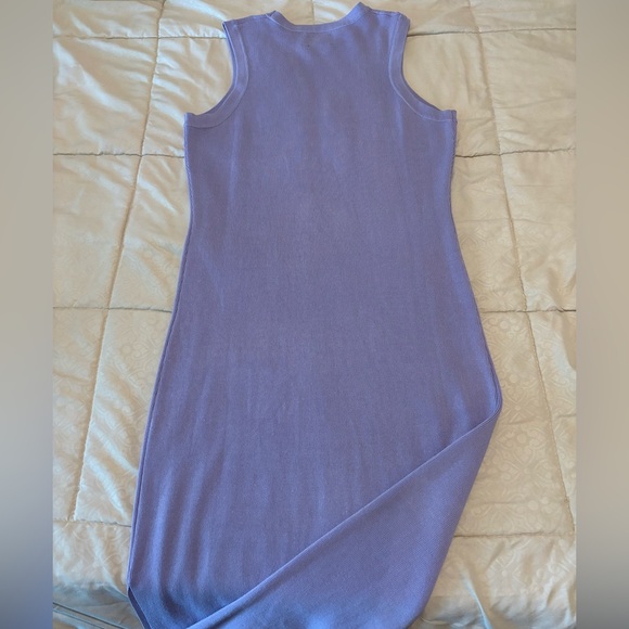 ASOS Lavender Ribbed Midi Dress - Picture 3 of 4